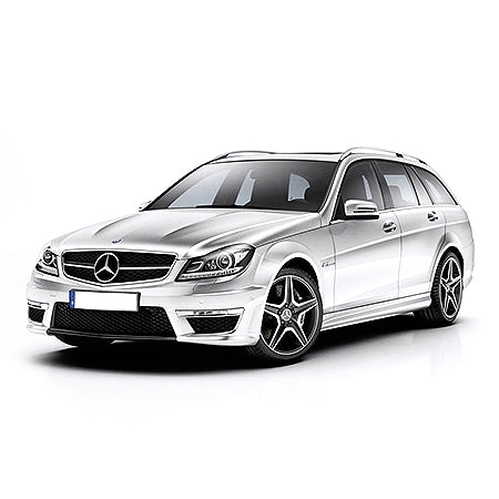 Protezioni per bagagli in acciaio inossidabile Mercedes Classe C W204 fabbricazione 06.2011 - 09.2014, carrozzeria auto famigliare