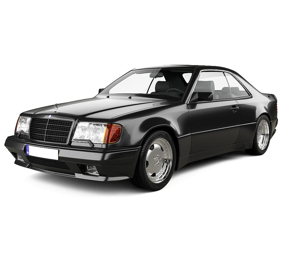 Tappetini auto in gomma Mercedes W124 fabbricazione 1986 - 1996, carrozzeria berlina