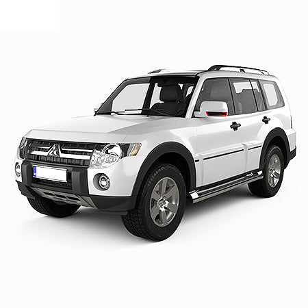 Protezione soglia porta in acciaio inossidabile Mitsubishi Pajero IV Wagon Long fabbricazione 04.2007 - 07.2015, carrozzeria suv