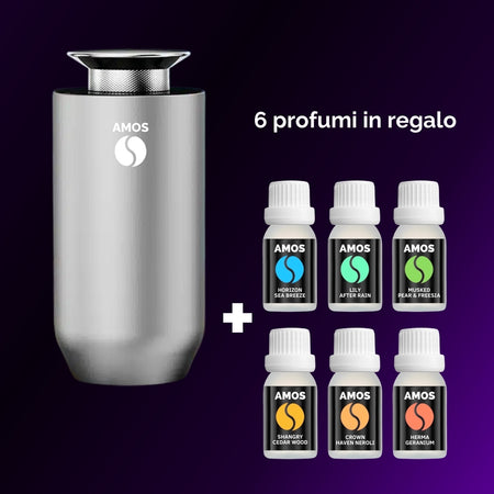 Set AMOS ONE – Diffusore di aromi smart + 6 fragranze strepitose in regalo