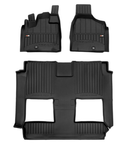 Tappetini auto a vaschetta Dodge Grand Caravan, fabbricazione 2007 - 2020, carrozzeria van posti a sedere avvolgenti, console superiore | 3D409941