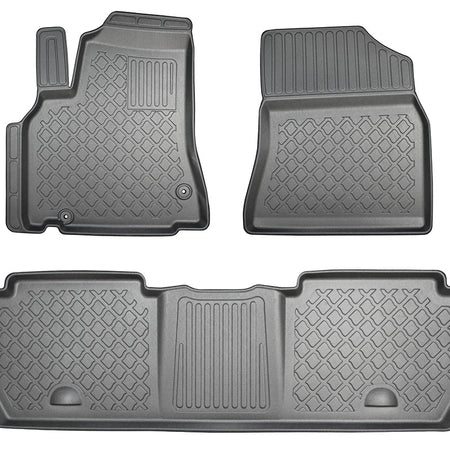 Tappetini auto a vaschetta Peugeot Partner II, fabbricazione 2008 - 08.2018, carrozzeria van 5-7 posti, senza terza fila | 602920