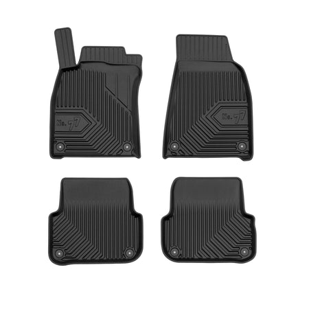 Tappetini auto a vaschetta Audi A6 C6, fabbricazione 03.2004 - 2008, carrozzeria berlina prima del facelift, 37.5 cm di distanza tra le chiusure posteriori | 77407633