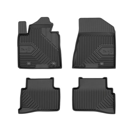 Tappetini auto a vaschetta Kia Sportage IV, fabbricazione 01.2016 - 2021, carrozzeria suv prima del facelift, con pretensionatore della cintura di sicurezza dietro il sedile del conducente | 77425804