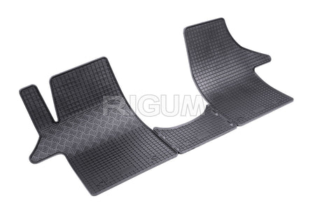 Tappetini auto in gomma Volkswagen T5 Transporter, fabbricazione 2003 - 05.2015, carrozzeria van 3 posti | 902778