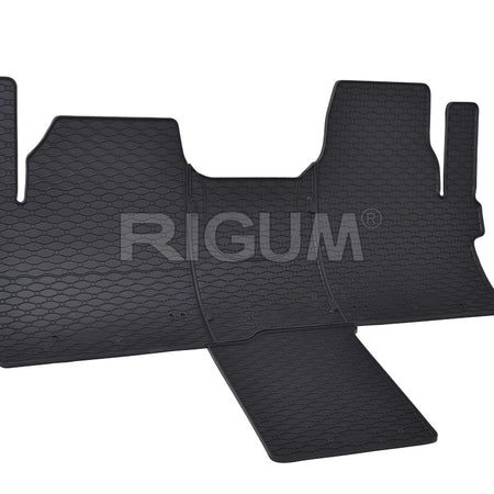 Tappetini auto in gomma Volkswagen T7 Caravelle, fabbricazione 2025 - presente, carrozzeria van 2 posti, tunnel incluso | 906226