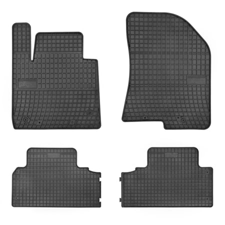 Tappetini auto in gomma Kia Carens III, fabbricazione 04.2013 - 08.2019, carrozzeria van 5 posti | ET0435