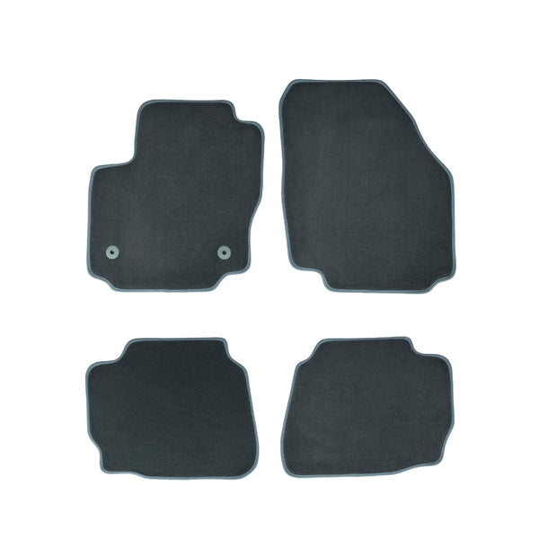 Tappetini auto in moquette (nero) Opel Astra G, fabbricazione 1998 - 2009, carrozzeria auto famigliare, sistema di fissaggio universale | 1052154GRAY