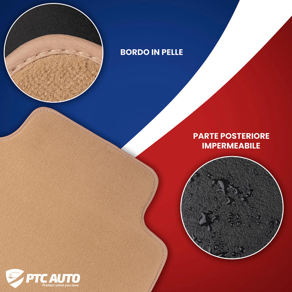 Tappetini auto in moquette (beige) Opel Astra G, fabbricazione 1998 - 2009, carrozzeria auto famigliare #2 - 2