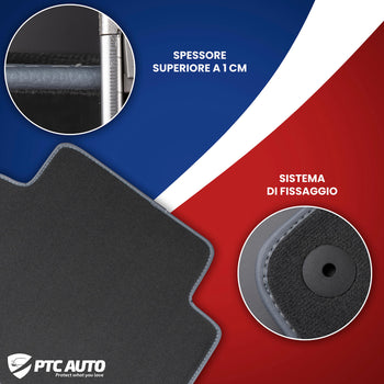 Tappetini auto in moquette (grigio) Opel Astra G, fabbricazione 1998 - 2009, carrozzeria auto famigliare #2 - 3