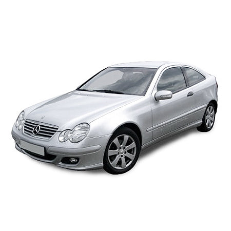 Tappetini auto in moquette Mercedes Classe C W203 fabbricazione 2000 - 2008, carrozzeria coupé