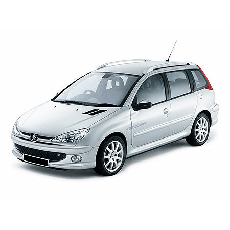 Tappetini auto in gomma Peugeot 206 fabbricazione 2002 - 2007, carrozzeria auto famigliare