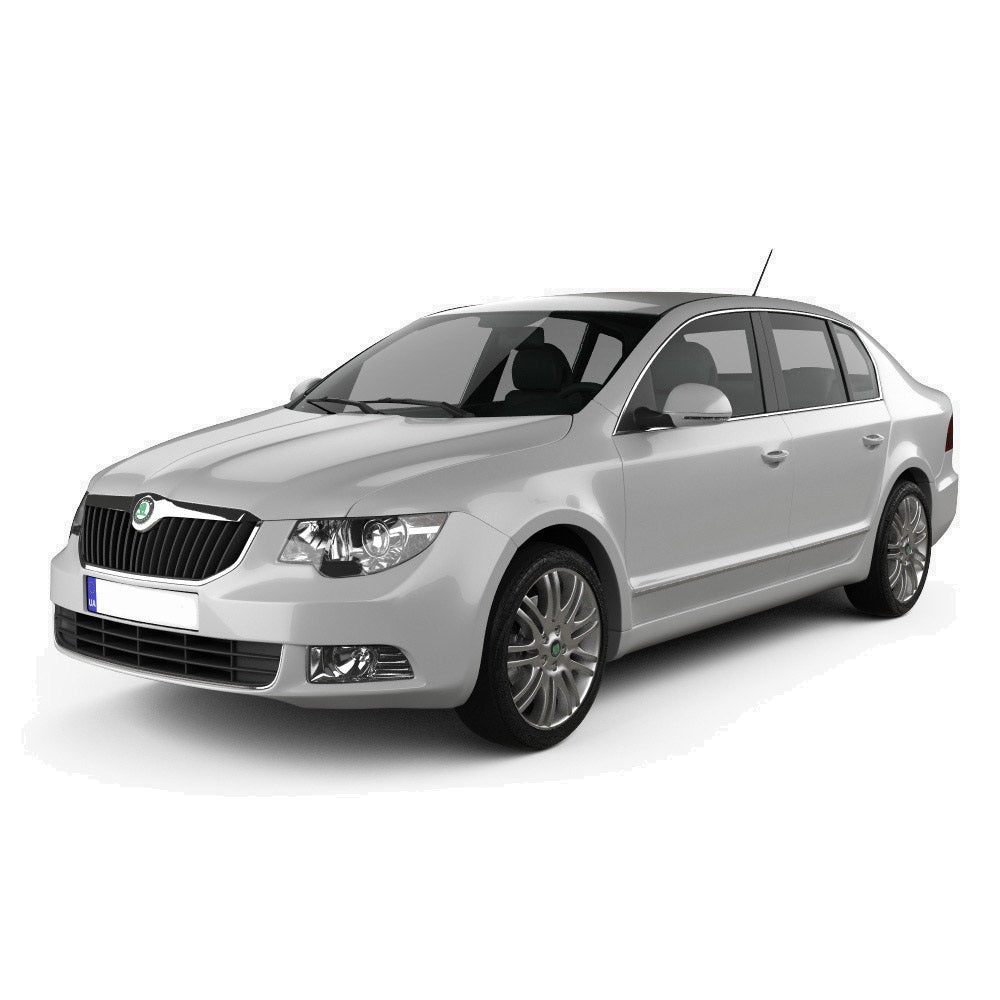 Protezione soglia porta in acciaio inossidabile Skoda Superb II fabbricazione 11.2009 - 08.2015, carrozzeria berlina