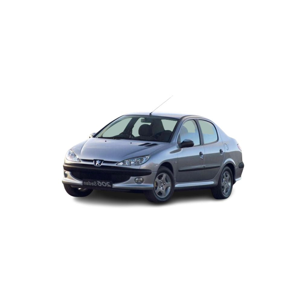 Tappetini auto in gomma Peugeot 206 fabbricazione 1998 - 2010, carrozzeria berlina