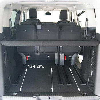 Vasche baule Fiat Scudo E-, carrozzeria van, fabbricazione 12.2021 - presente, passo l2 medio, dietro la seconda fila (sedili reclinati all'indietro) | 193519GRD