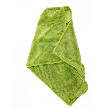 Asciugamano in microfibra ultra assorbente AMOS Powerfluff verde 1000 GSM 60x80cm + guanto in REGALO