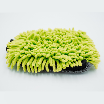 Asciugamano in microfibra ultra assorbente AMOS Powerfluff verde 1000 GSM 60x80cm + guanto in REGALO