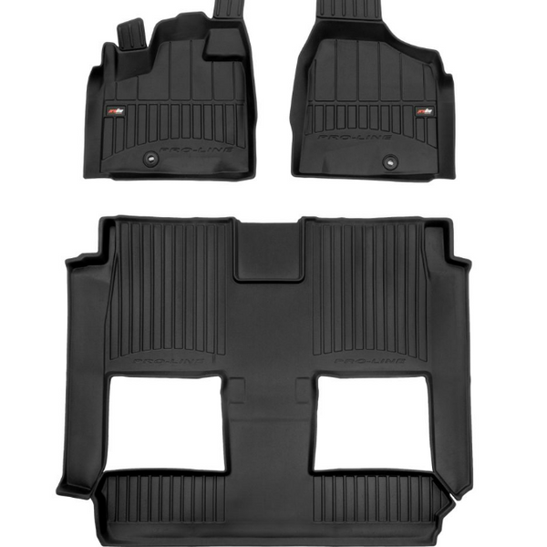 Tappetini auto a vaschetta Dodge Grand Caravan, fabbricazione 2007 - 2020, carrozzeria van posti a sedere avvolgenti, console superiore | 3D409941