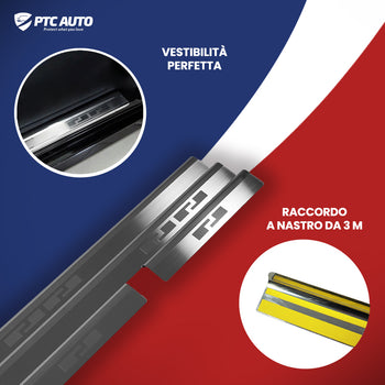 Protezione soglia porta in acciaio inossidabile Peugeot Boxer, fabbricazione 2020 - presente, carrozzeria van | 08-1006