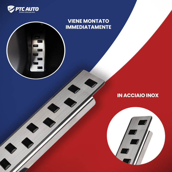 Protezione del poggiapiedi per la gamba sinistra in acciaio inossidabile Kia Sportage III, fabbricazione 08.2010 - 12.2015, carrozzeria suv | 32-3961