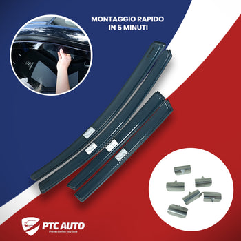 Deflettori aria (per finestrini anteriori+posteriori) Opel Meriva B, fabbricazione 03.2010 - 06.2017, carrozzeria van, 4 pezzi | PVF1746X1747