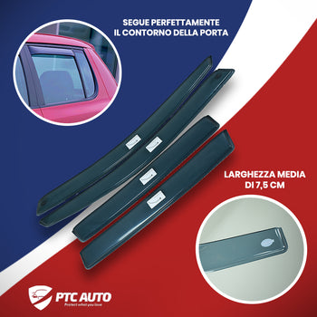 Deflettori aria (per finestrini anteriori) Nissan Navara, fabbricazione 1997 - 2004, carrozzeria pick-up, 2 pezzi | PV2215