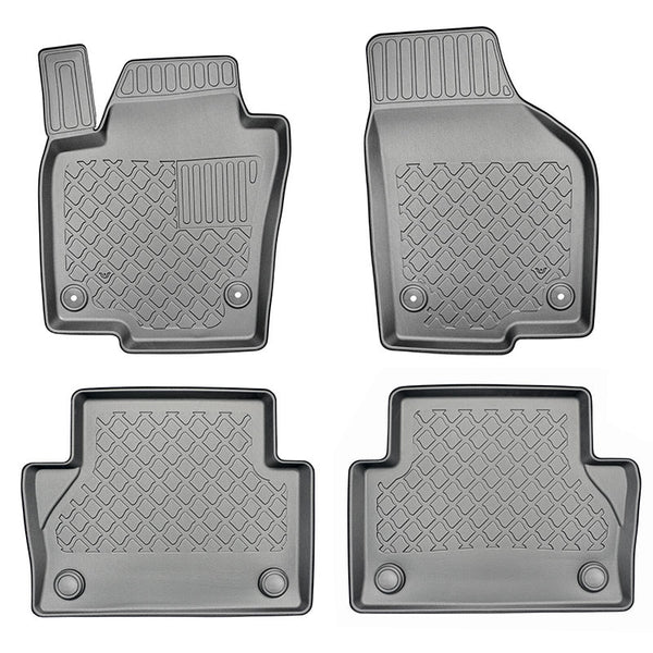 Tappetini auto a vaschetta Volkswagen Sharan II, fabbricazione 09.2010 - presente, carrozzeria van 5-7 posti, senza terza fila | 603093