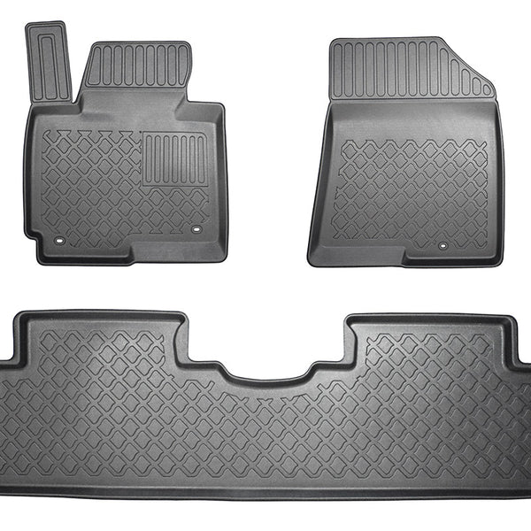 Tappetini auto a vaschetta Kia Carens III, fabbricazione 04.2013 - 08.2019, carrozzeria van 5-7 posti, senza terza fila | 603187