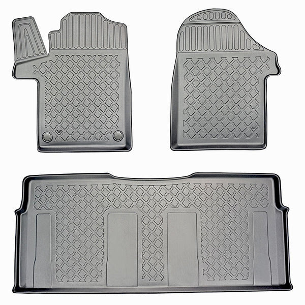 Tappetini auto a vaschetta Mercedes EQV, fabbricazione 10.2020 - presente, carrozzeria van esclusa la 3a fila | 603352