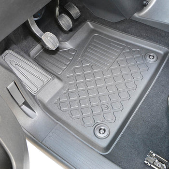 Tappetini auto a vaschetta Peugeot Rifter e- EV, fabbricazione 09.2021 - 12.2022, carrozzeria van 5-7 posti, senza terza fila | 603440