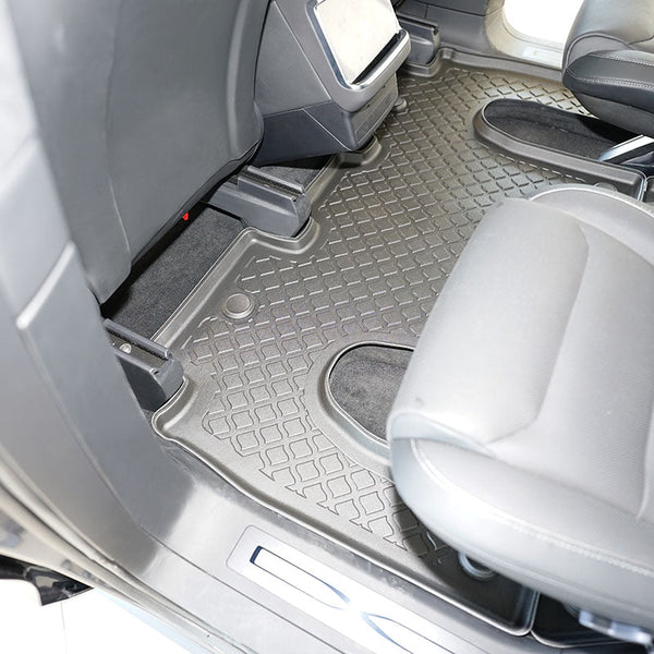 Tappetini auto a vaschetta Tesla Model X Facelift, fabbricazione 01.2021 - presente, carrozzeria suv 6 posti, seconda fila | 683874