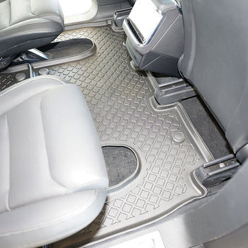 Tappetini auto a vaschetta Tesla Model X Facelift, fabbricazione 01.2021 - presente, carrozzeria suv 6 posti, seconda fila | 683874