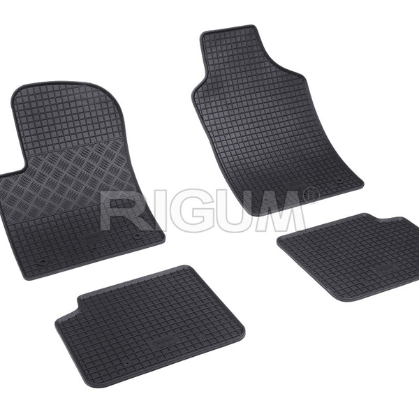 Tappetini auto in gomma Fiat 500 Hybrid, fabbricazione 02.2020 - presente, carrozzeria hatchback | 900675