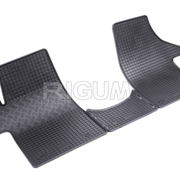 Tappetini auto in gomma Volkswagen T5 Caravelle, fabbricazione 2003 - 05.2015, carrozzeria van 3 posti | 902778