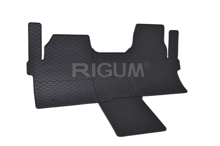 Tappetini auto in gomma Ford Transit Custom II, fabbricazione 2024 - presente, carrozzeria van 2 posti, tunnel incluso | 906226