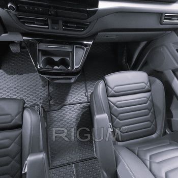 Tappetini auto in gomma Ford Tourneo Custom II, fabbricazione 2024 - presente, carrozzeria van 2 posti, tunnel incluso | 906226