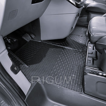 Tappetini auto in gomma Ford Tourneo Custom II, fabbricazione 2024 - presente, carrozzeria van 2 posti, tunnel incluso | 906226