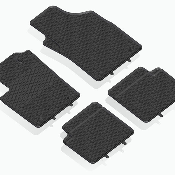 Tappetini auto in gomma Fiat 500, fabbricazione 09.2007 - presente, carrozzeria hatchback | 919