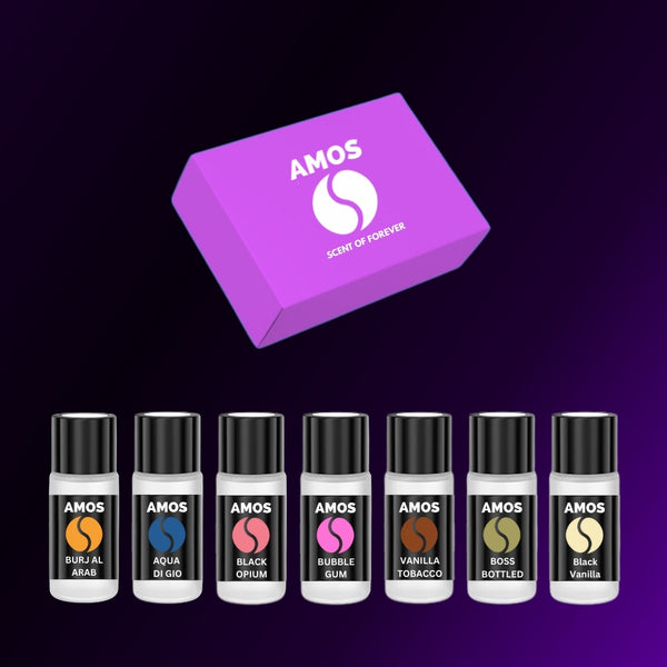 Set Amos mini Purple – diffusore di aromi grigio + set viola con 7 ricariche di fragranze