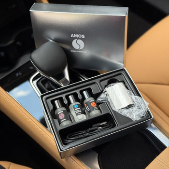 Set Amos mini Purple – diffusore di aromi grigio + set viola con 7 ricariche di fragranze