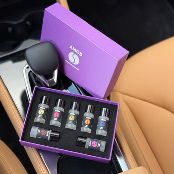 Set Amos mini Purple – diffusore di aromi grigio + set viola con 7 ricariche di fragranze