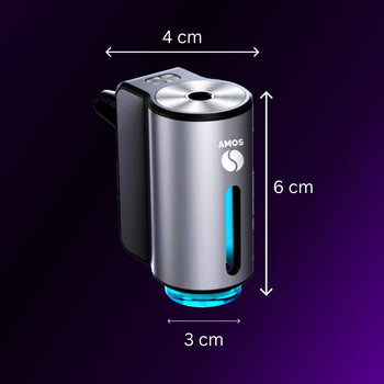 Set Amos mini Pink – diffusore di aromi grigio + set rosa con 7 ricariche di fragranze