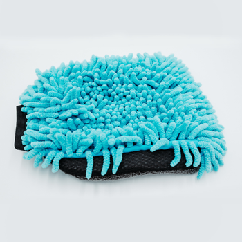 Asciugamano in microfibra ultra assorbente AMOS Powerfluff blu 1000 GSM 60x80cm + guanto in REGALO