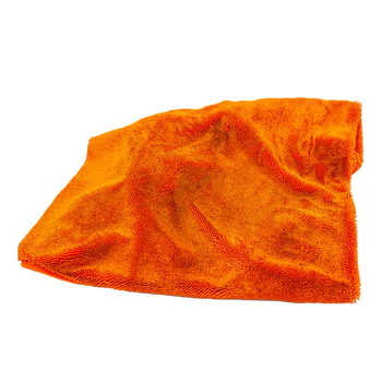 Asciugamano in microfibra ultra assorbente AMOS Powerfluff arancione 1000 GSM 60x80cm + guanto in REGALO