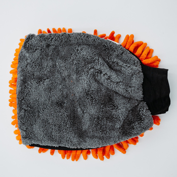 Asciugamano in microfibra ultra assorbente AMOS Powerfluff arancione 1000 GSM 60x80cm + guanto in REGALO