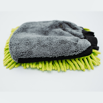 Asciugamano in microfibra ultra assorbente AMOS Powerfluff verde 1000 GSM 60x80cm + guanto in REGALO