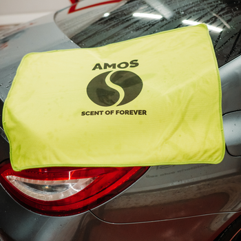 Asciugamano in microfibra ultra assorbente AMOS Powerfluff verde 1000 GSM 60x80cm + guanto in REGALO