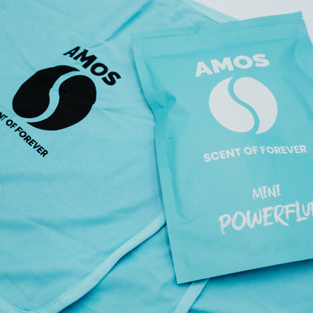 Set 3 Asciugamani blu in microfibra AMOS Powerfluff Mini 250 GSM 40x40cm