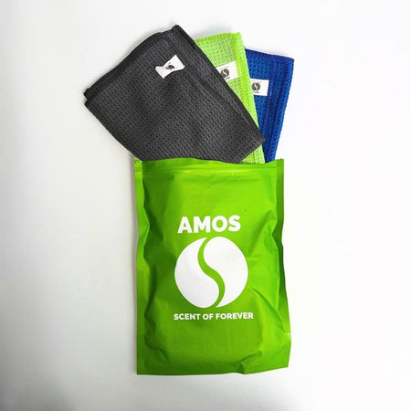 Set 3 Asciugamani colorati in microfibra AMOS 400 GSM 40x40cm