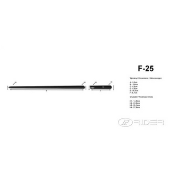 Modanatura laterale della carrozzeria Mini Cooper II, fabbricazione 11.2006 - 02.2014, carrozzeria hatchback | F-25